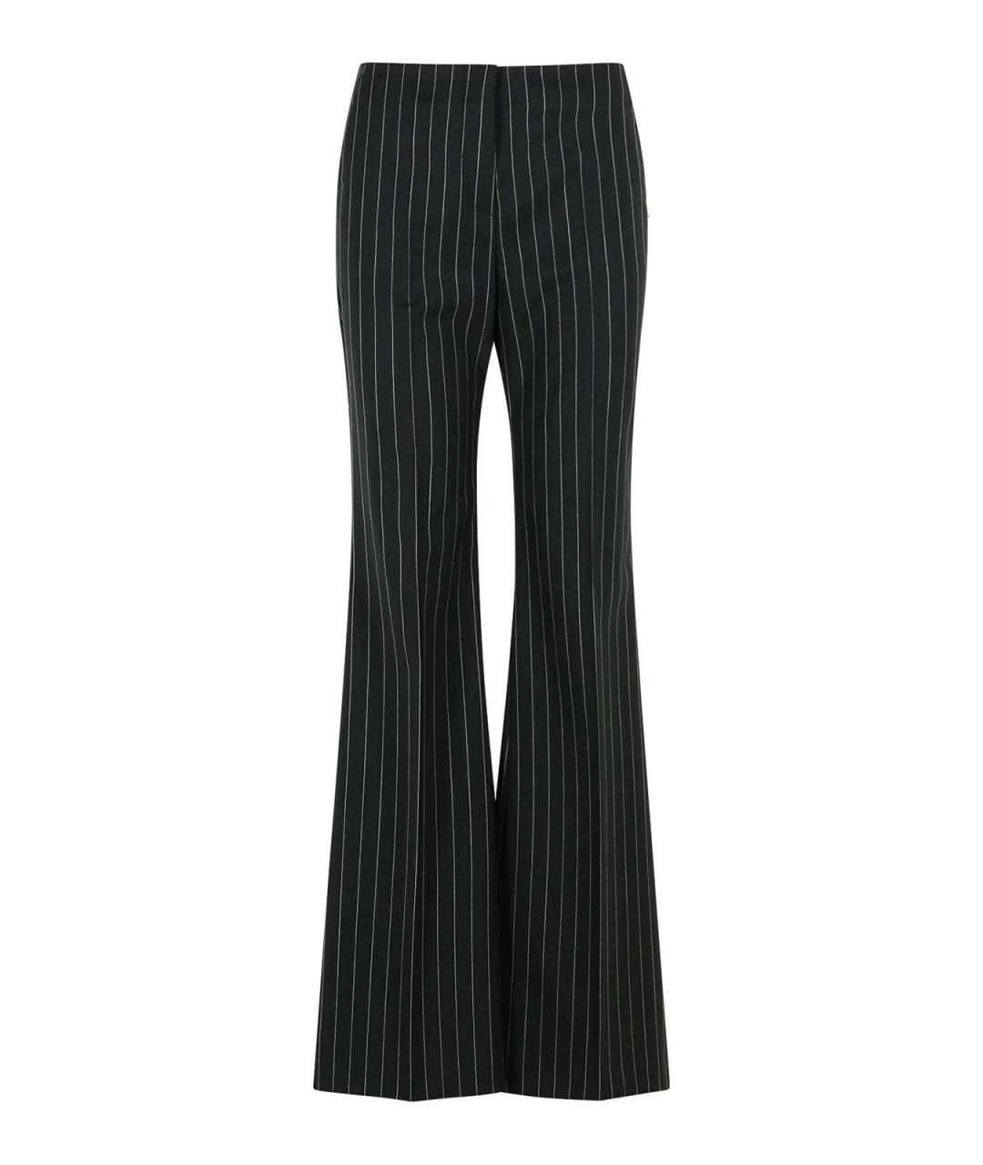 SPORTMAX Черные полиэстеровые брюки широкие, фото 1