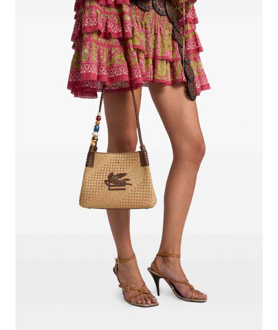 ETRO Желтая хлопковая сумка через плечо, фото 2