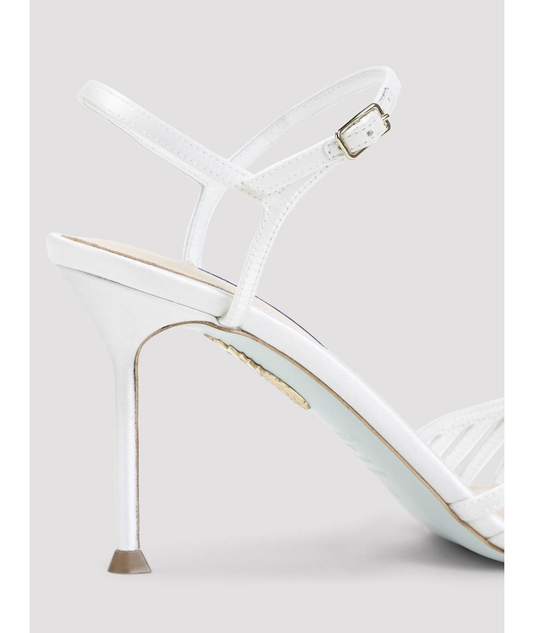 AQUAZZURA Белые кожаные сандалии, фото 5