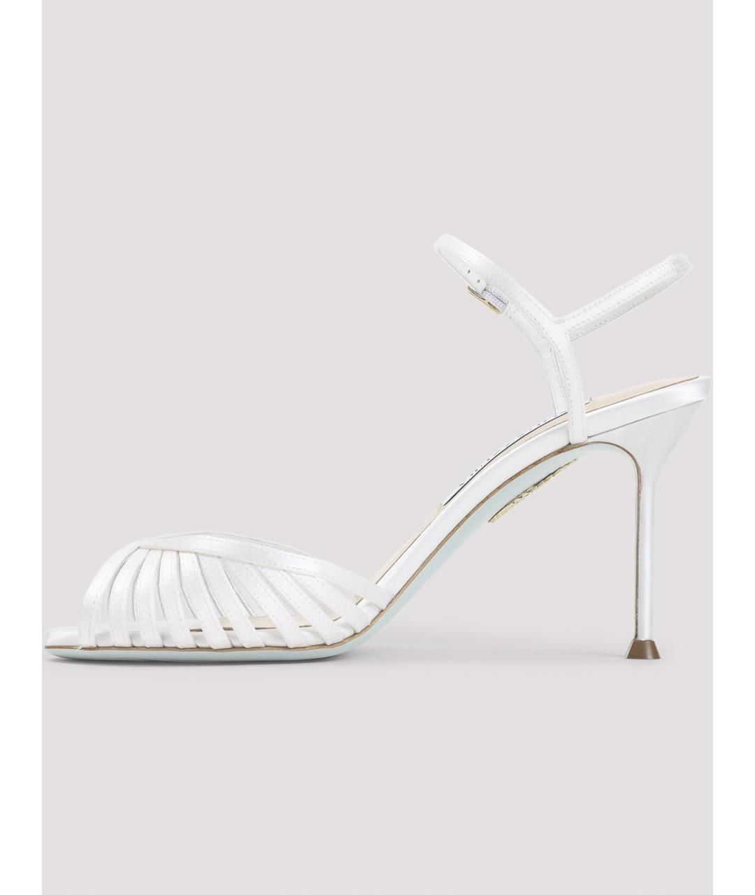 AQUAZZURA Белые кожаные сандалии, фото 2