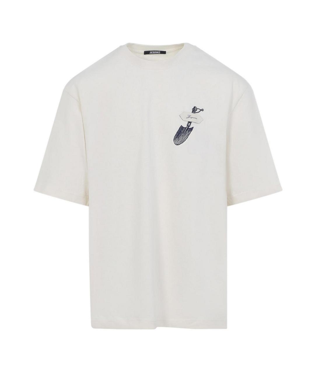 JACQUEMUS Белая хлопковая футболка, фото 1