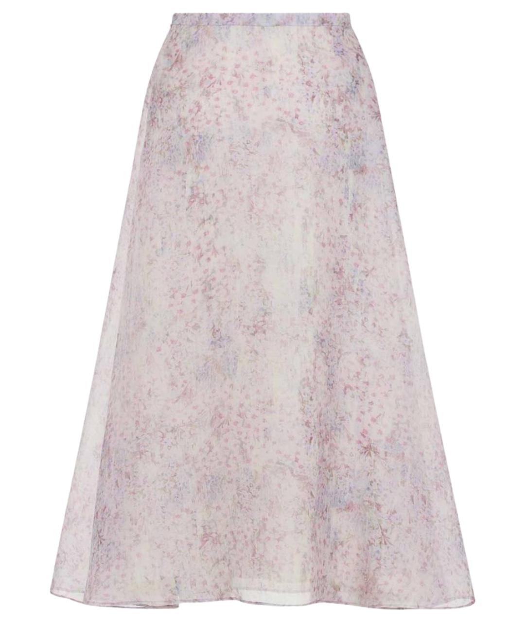 ALBERTA FERRETTI Мульти шелковая юбка миди, фото 2