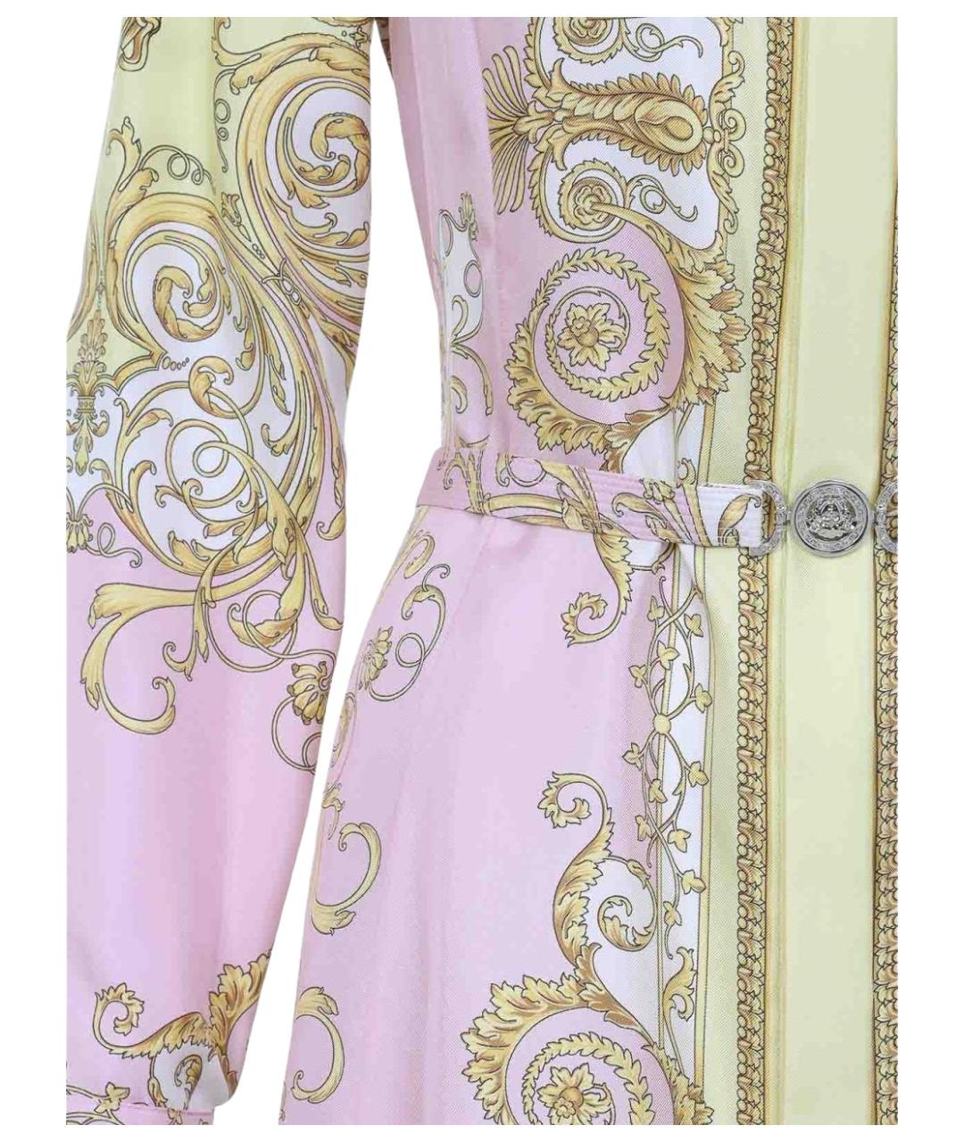 VERSACE Мульти шелковое повседневное платье, фото 3