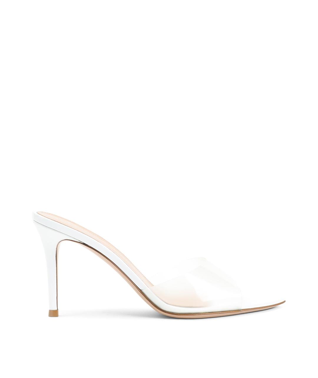 GIANVITO ROSSI Белые кожаные мюли, фото 1