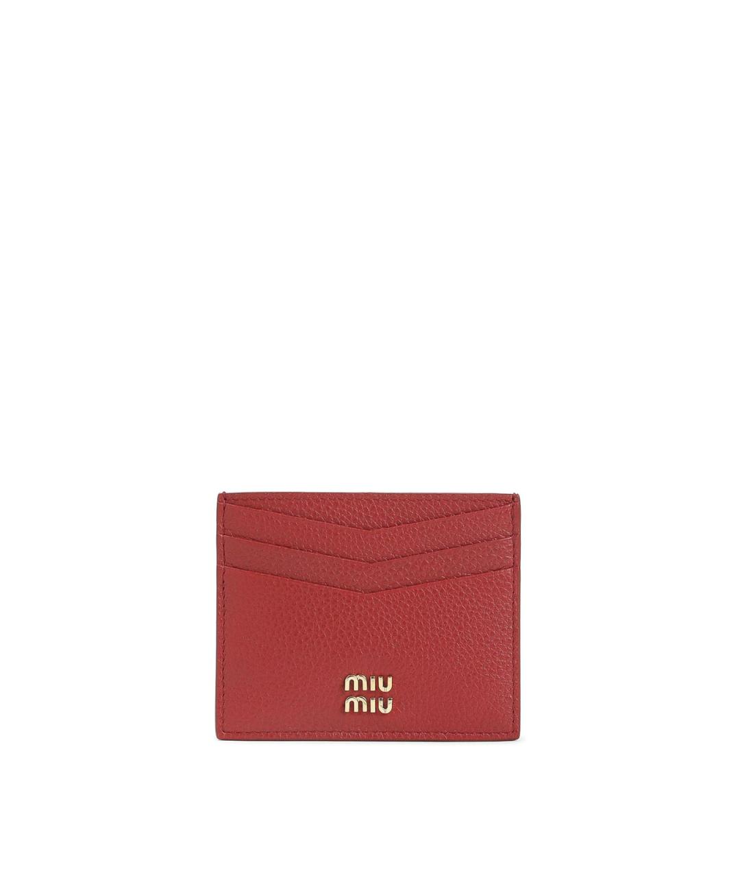 MIU MIU Красный кожаный кардхолдер, фото 1