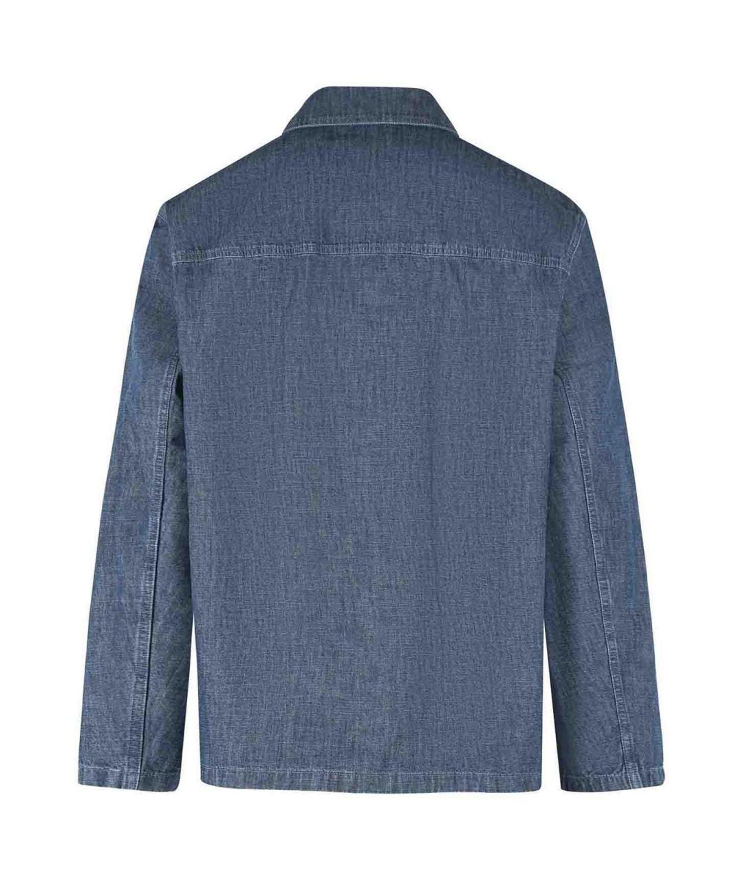 JIL SANDER Синяя хлопковая куртка, фото 2