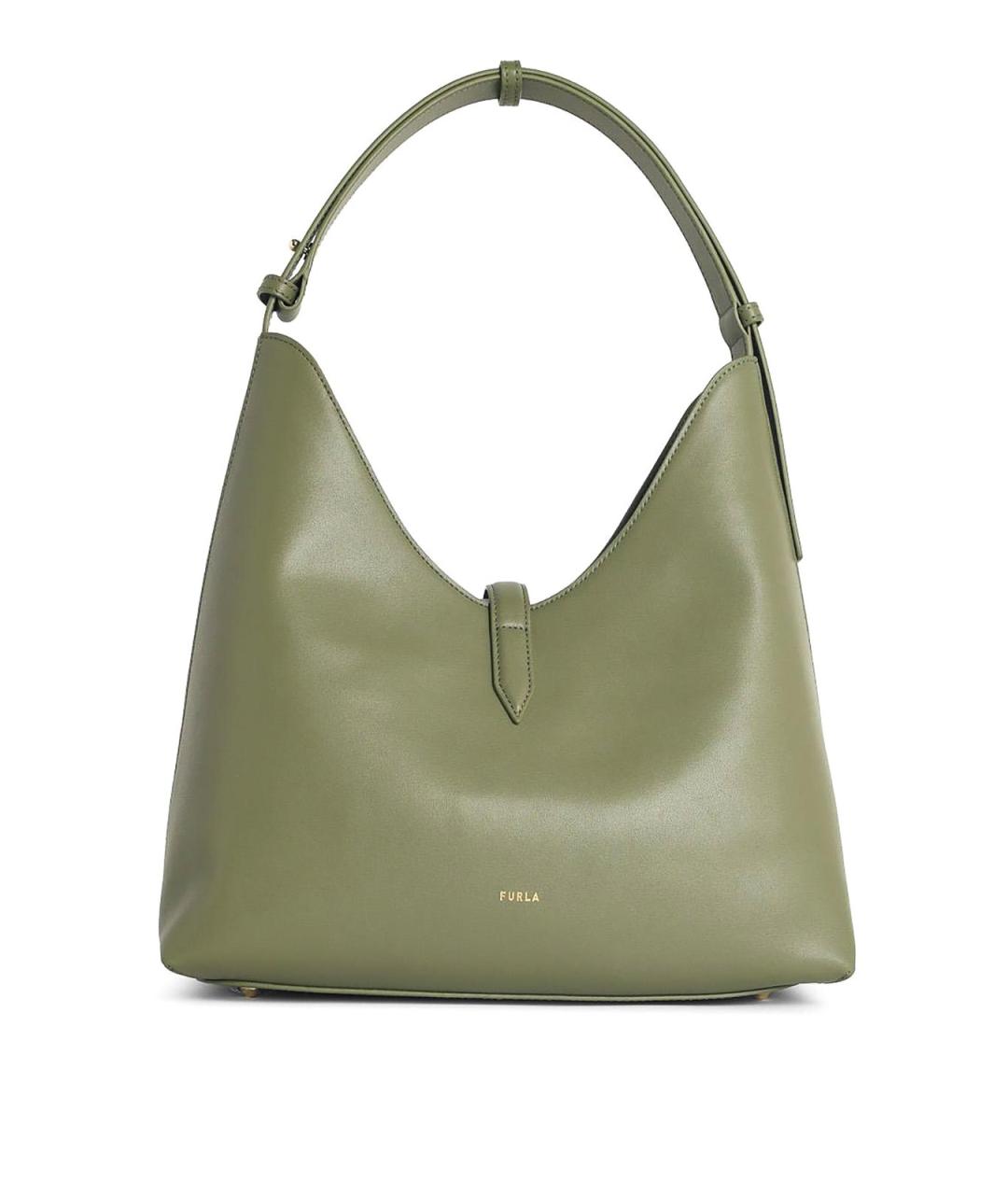 FURLA Зеленая кожаная сумка через плечо, фото 3