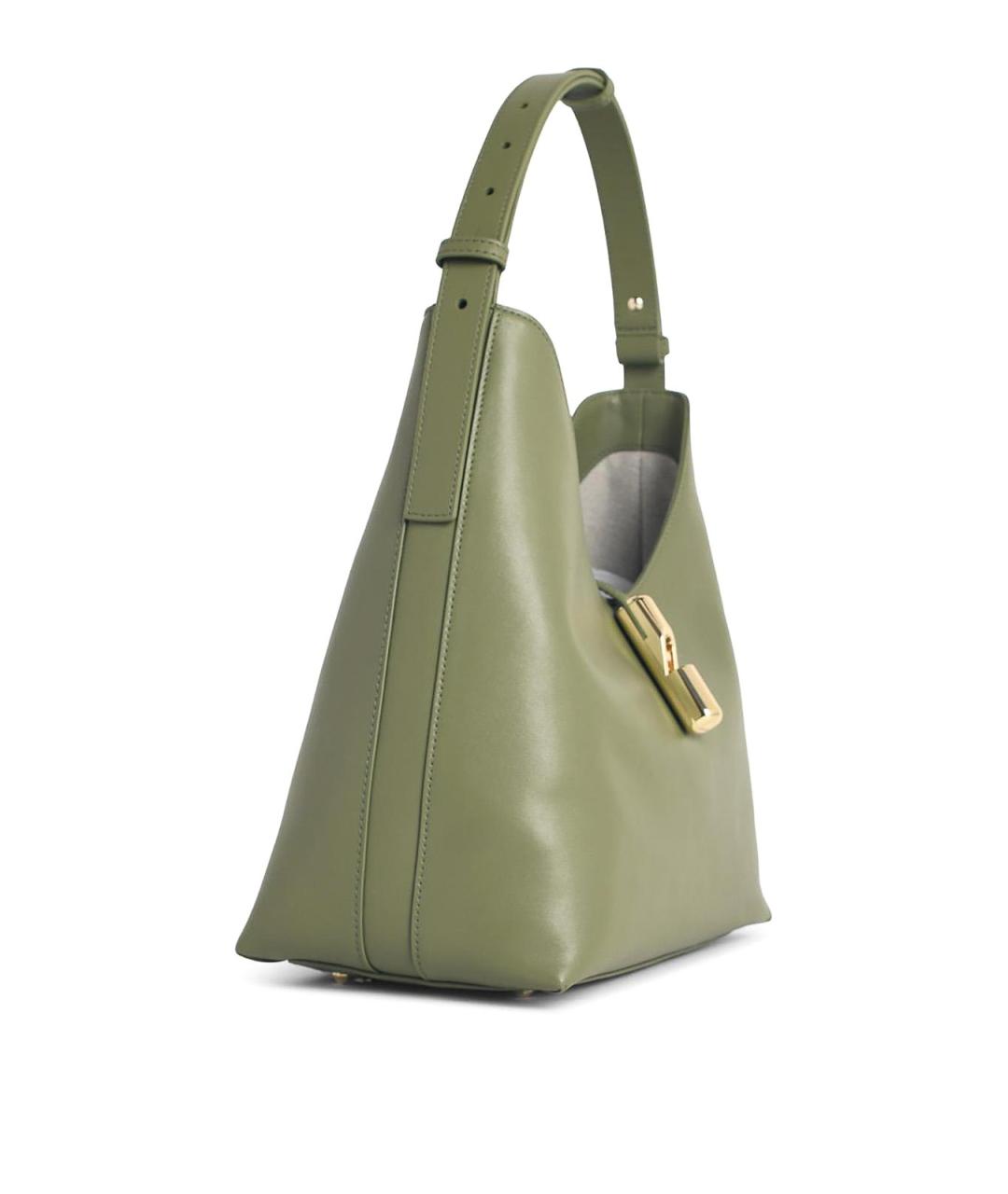 FURLA Зеленая кожаная сумка через плечо, фото 2