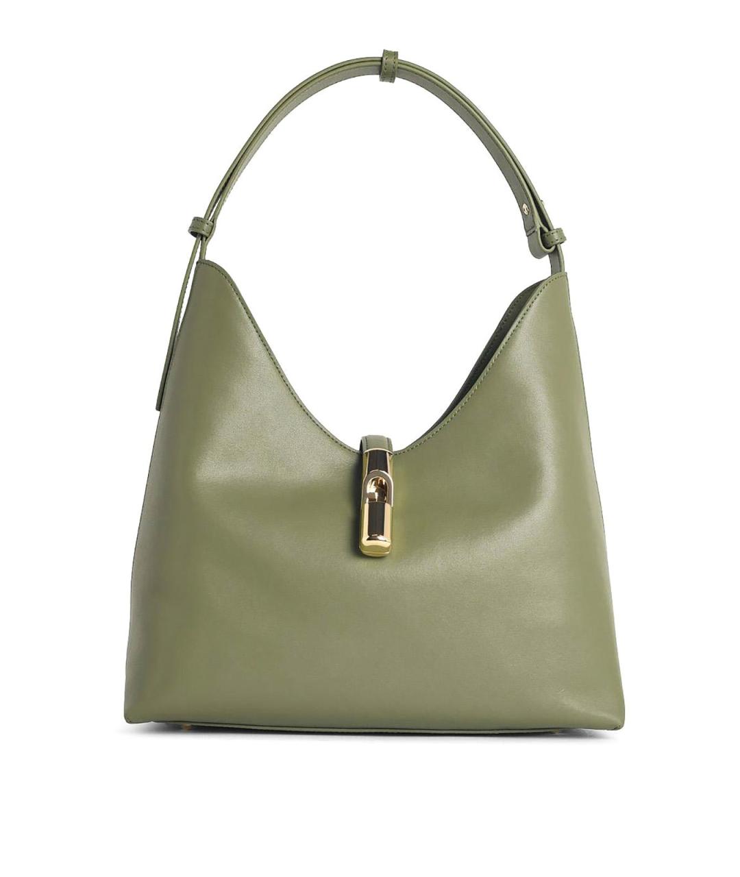 FURLA Зеленая кожаная сумка через плечо, фото 1