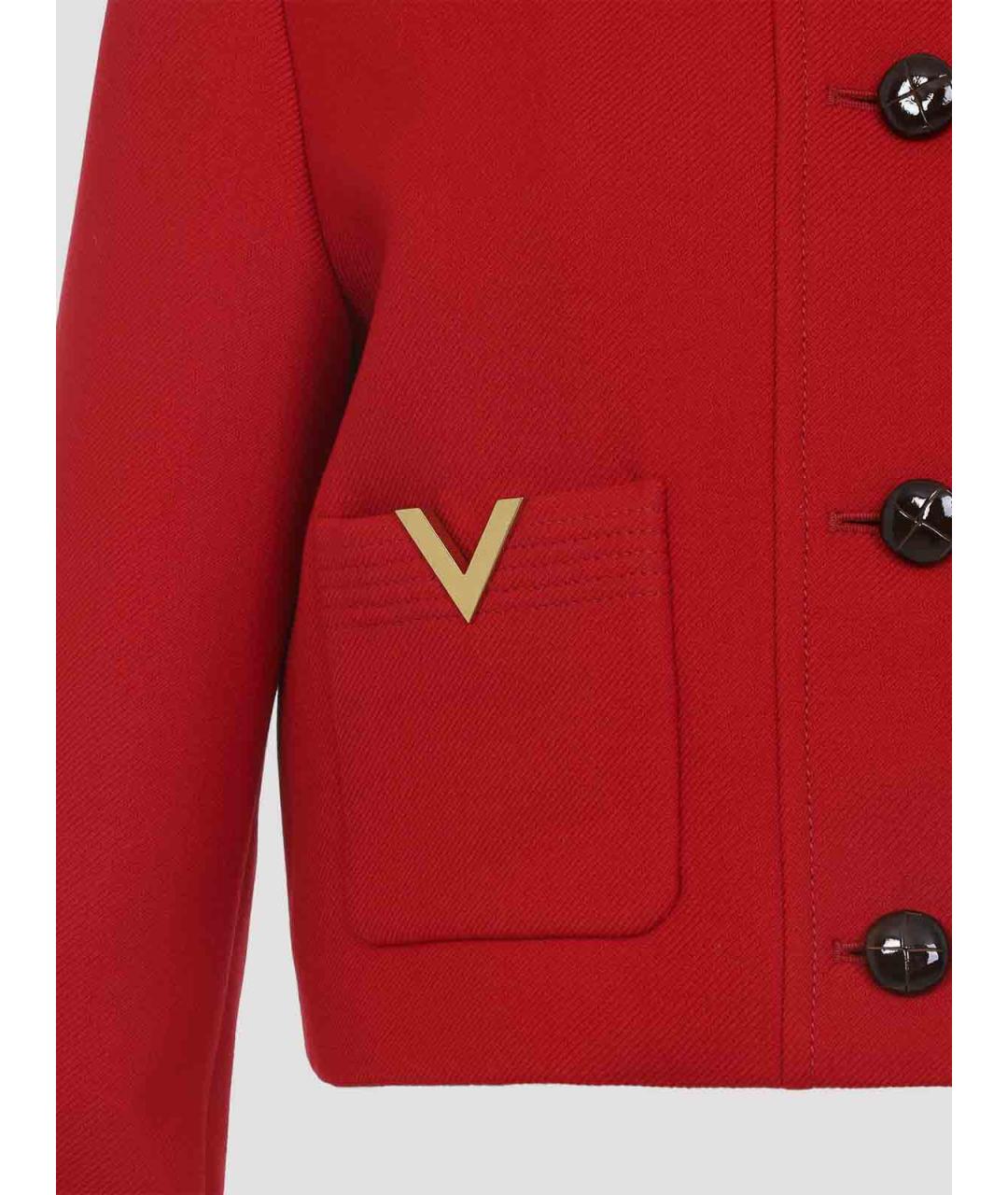 VALENTINO Красная шерстяная куртка, фото 3
