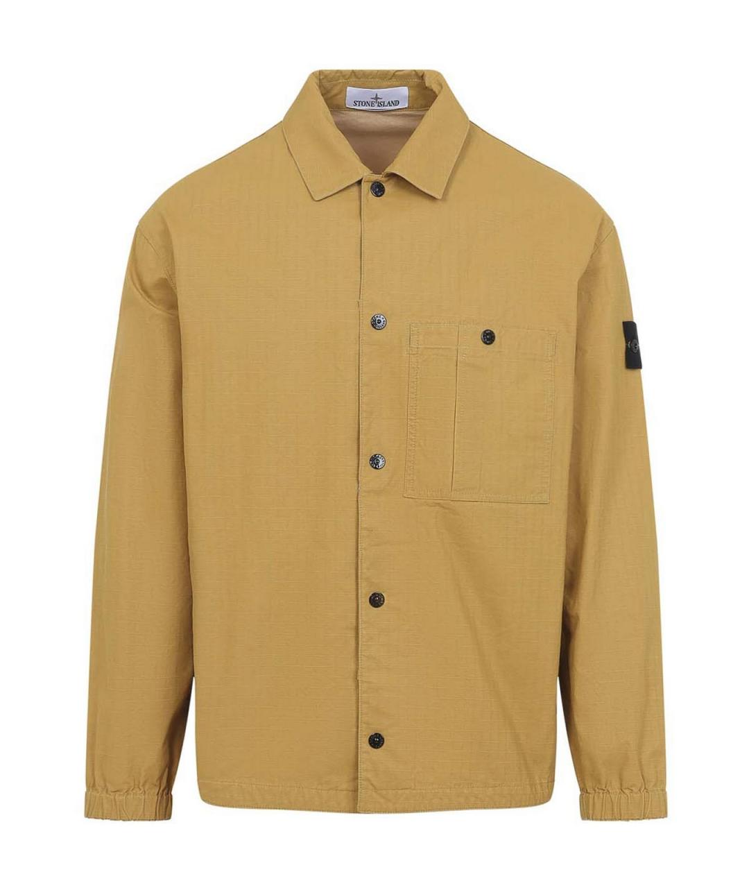 STONE ISLAND Бежевая хлопковая кэжуал рубашка, фото 1
