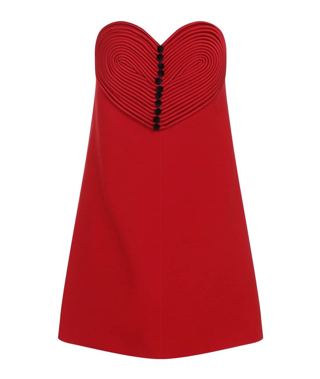 VALENTINO Красное шерстяное коктейльное платье, фото 1