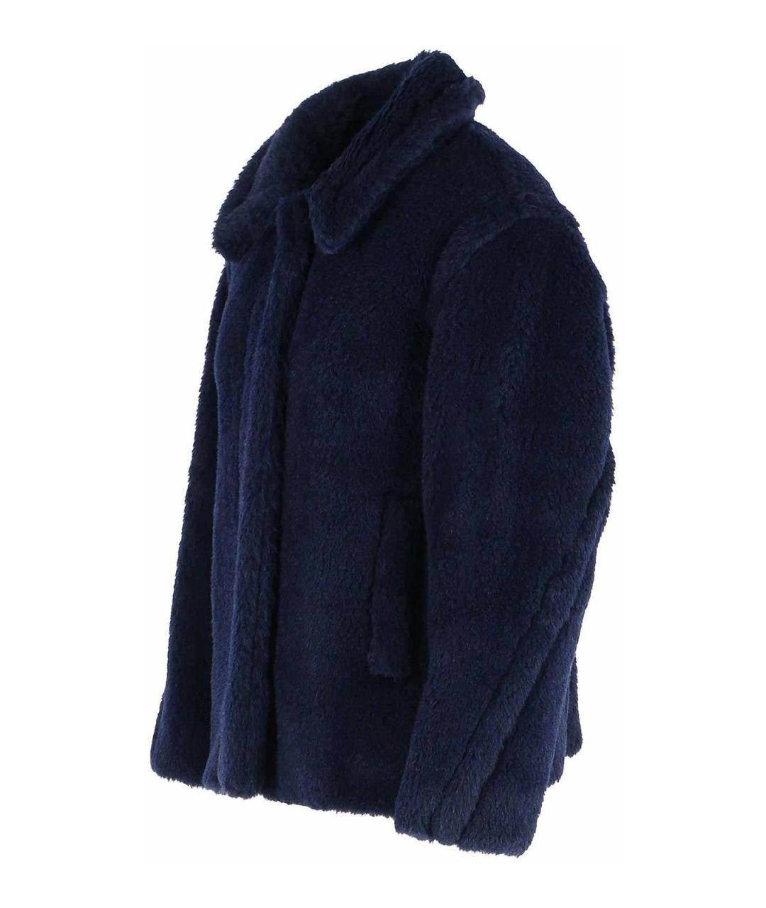 MAX MARA Синее шерстяное пальто, фото 3