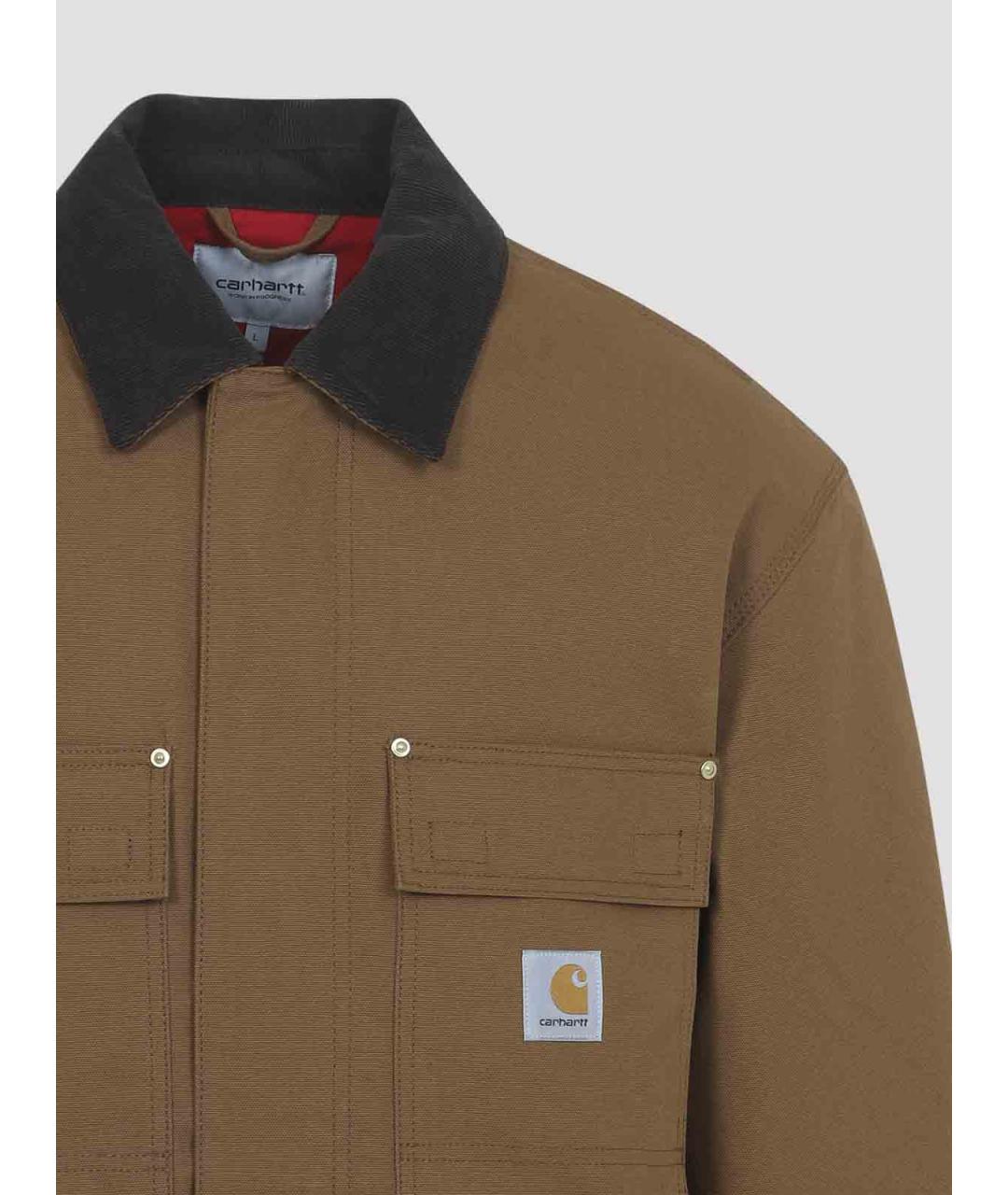 CARHARTT Коричневое хлопковое пальто, фото 4