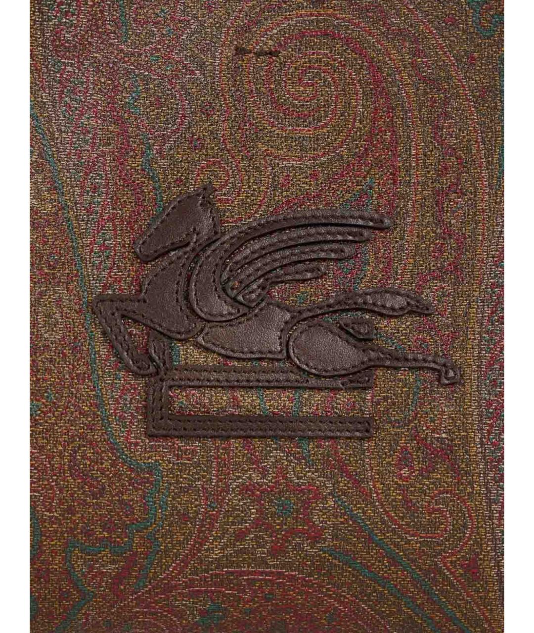 ETRO Коричневая кожаная сумка через плечо, фото 4