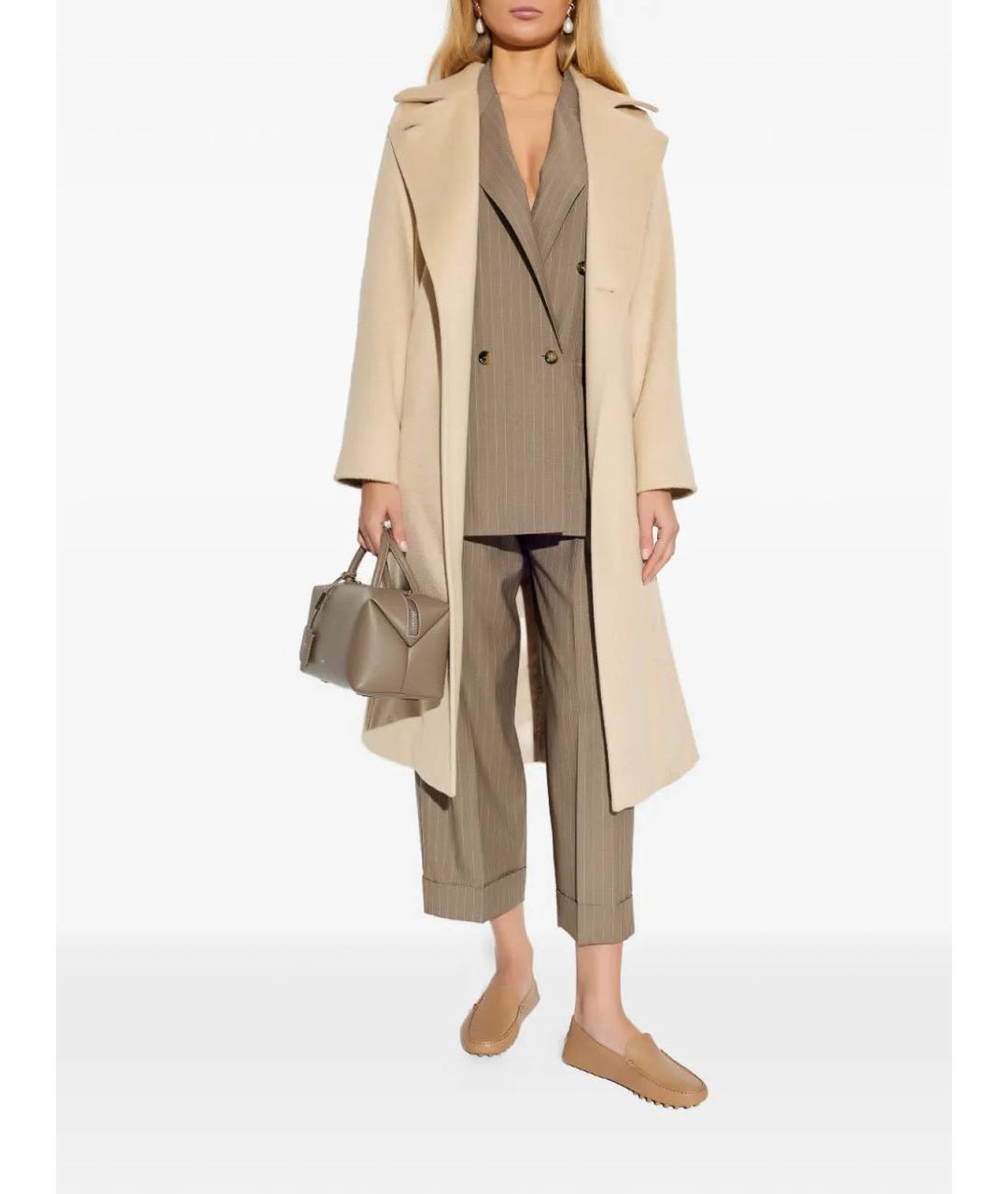 MAX MARA Бежевое шерстяное пальто, фото 2
