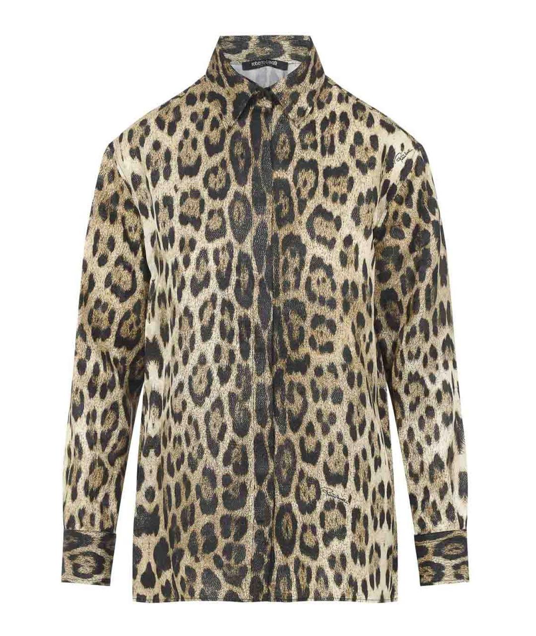 ROBERTO CAVALLI Бежевая вискозная рубашка, фото 1