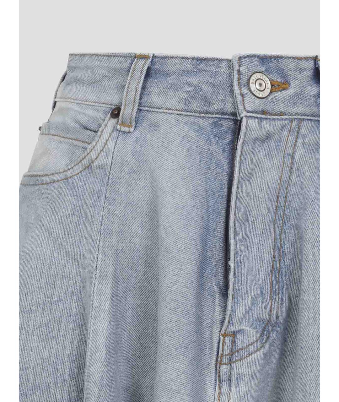 BALENCIAGA Голубая хлопковая юбка макси, фото 3