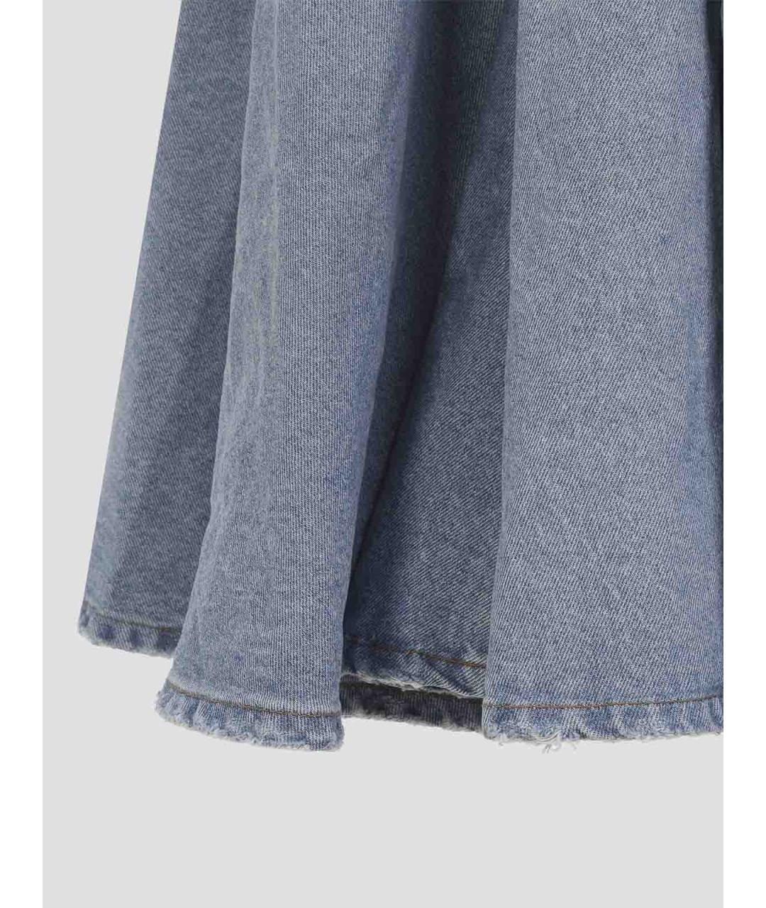 BALENCIAGA Голубая хлопковая юбка макси, фото 4