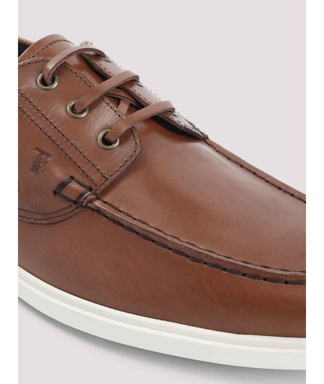 TOD'S Коричневые кожаные лоферы, фото 4