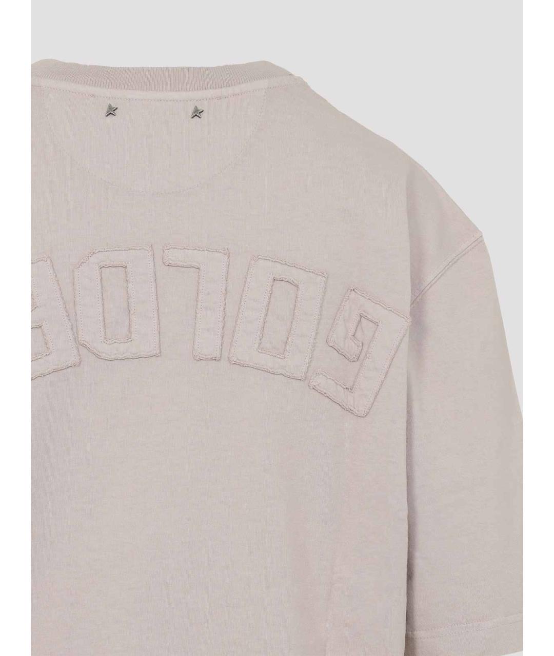 GOLDEN GOOSE Серая хлопковая футболка, фото 3