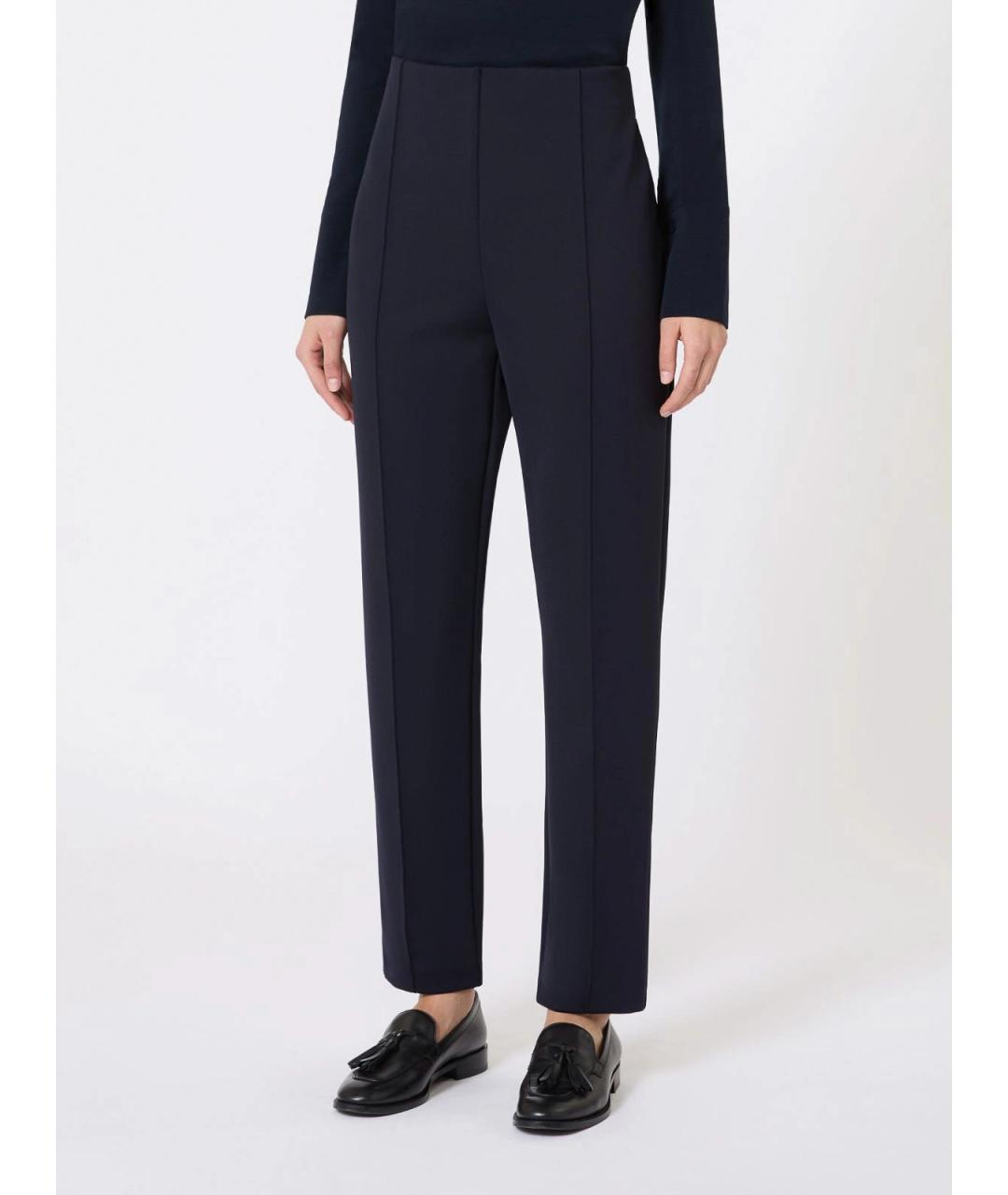 MAX MARA Синие полиамидовые брюки широкие, фото 3
