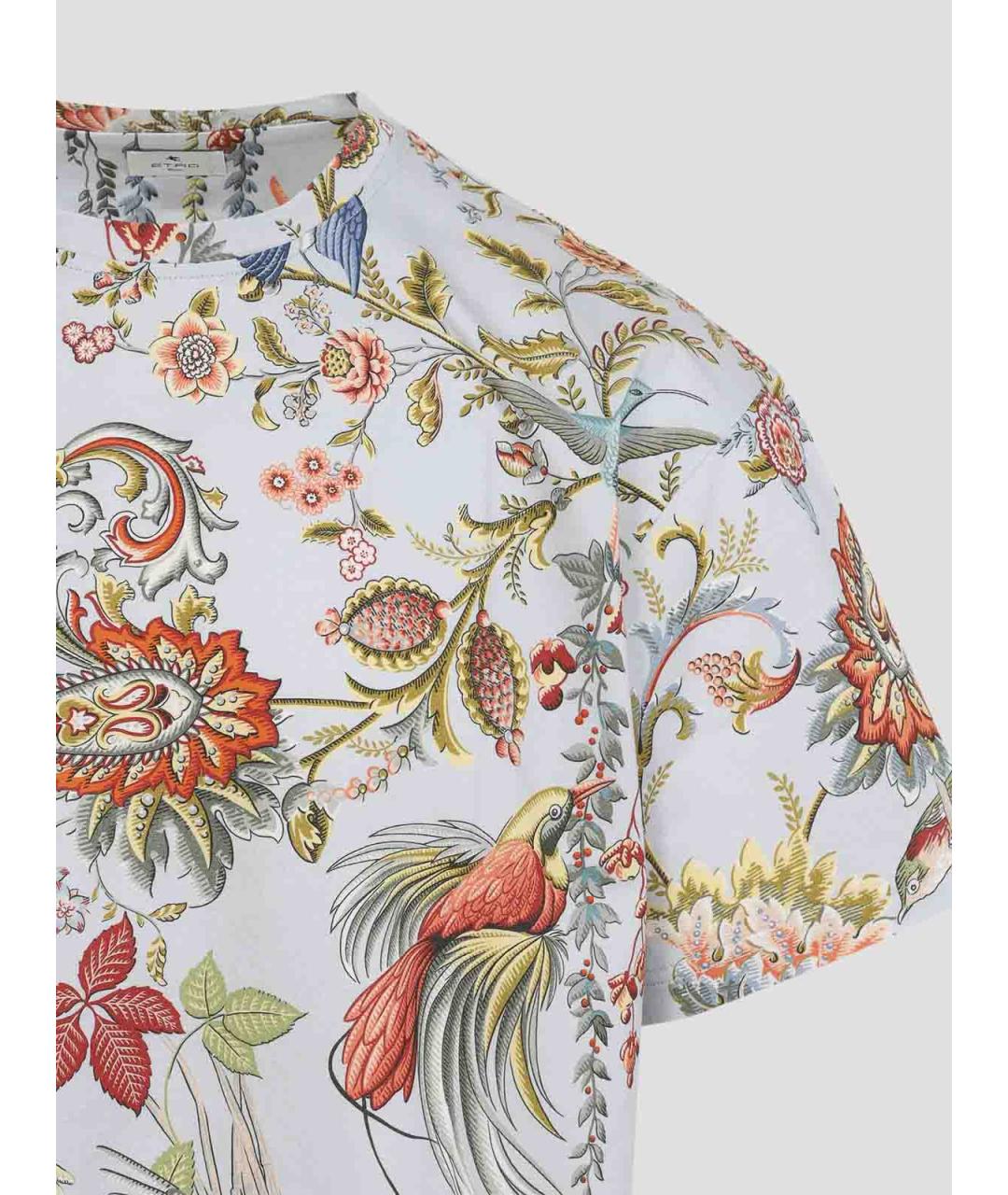ETRO Голубая хлопковая футболка, фото 3