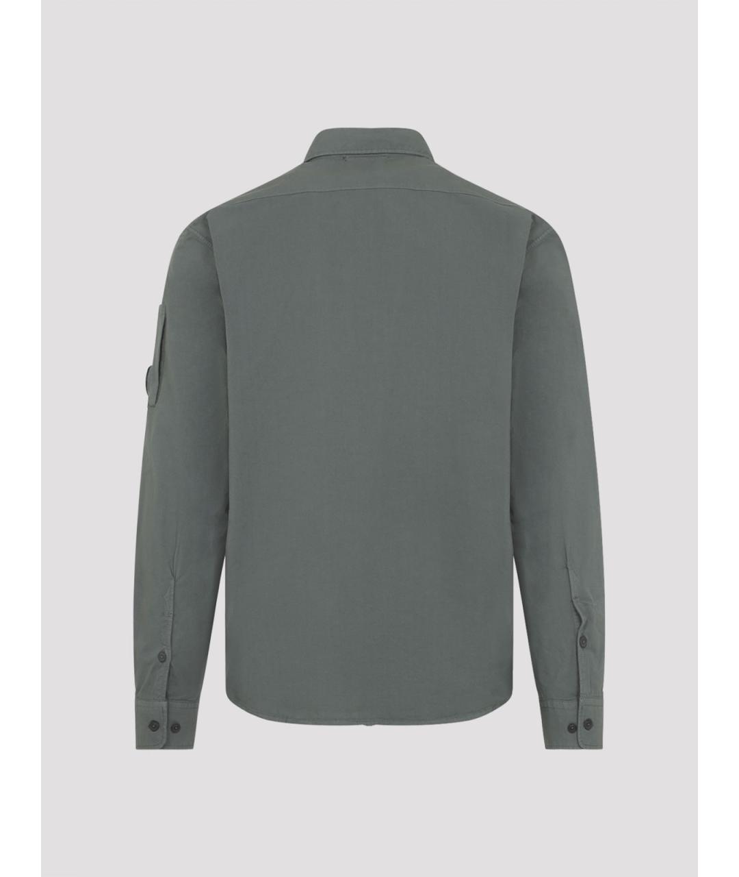 CP COMPANY Зеленая хлопковая классическая рубашка, фото 2