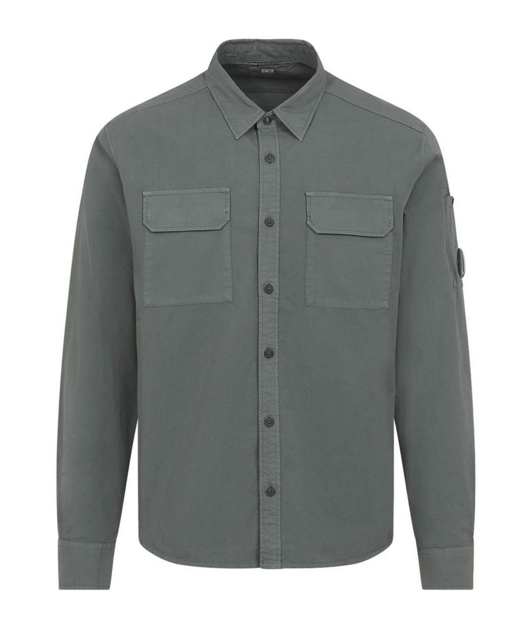 CP COMPANY Зеленая хлопковая классическая рубашка, фото 1