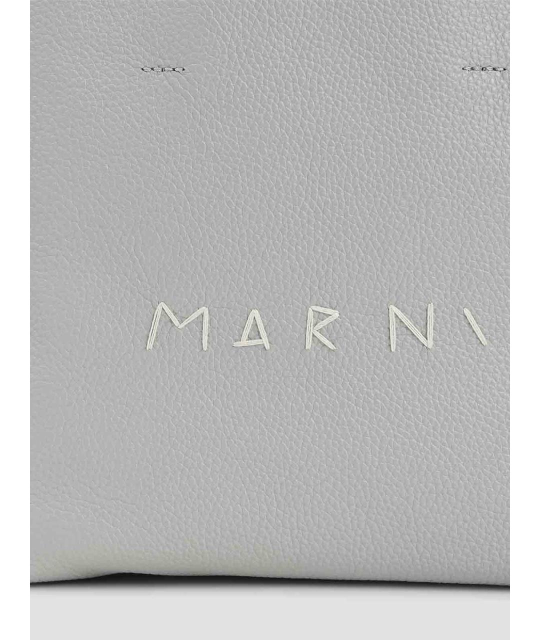 MARNI Синяя кожаная сумка тоут, фото 4