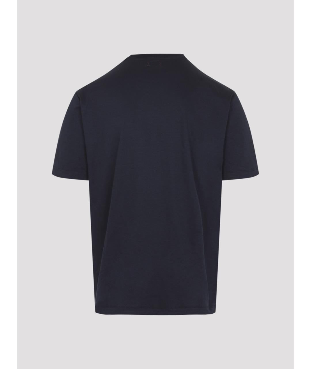 KITON Синяя хлопковая футболка, фото 2