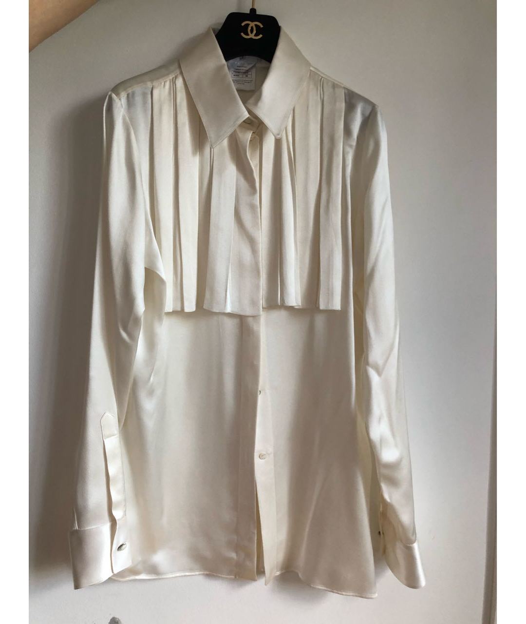 CHANEL PRE-OWNED Белая шелковая рубашка, фото 6