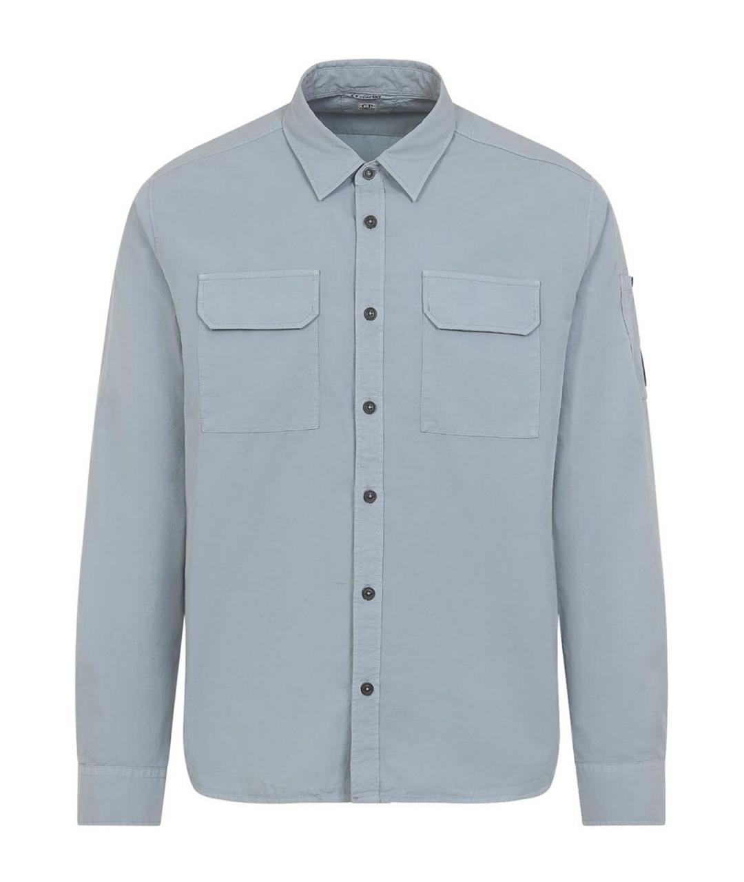 CP COMPANY Синяя хлопковая классическая рубашка, фото 1