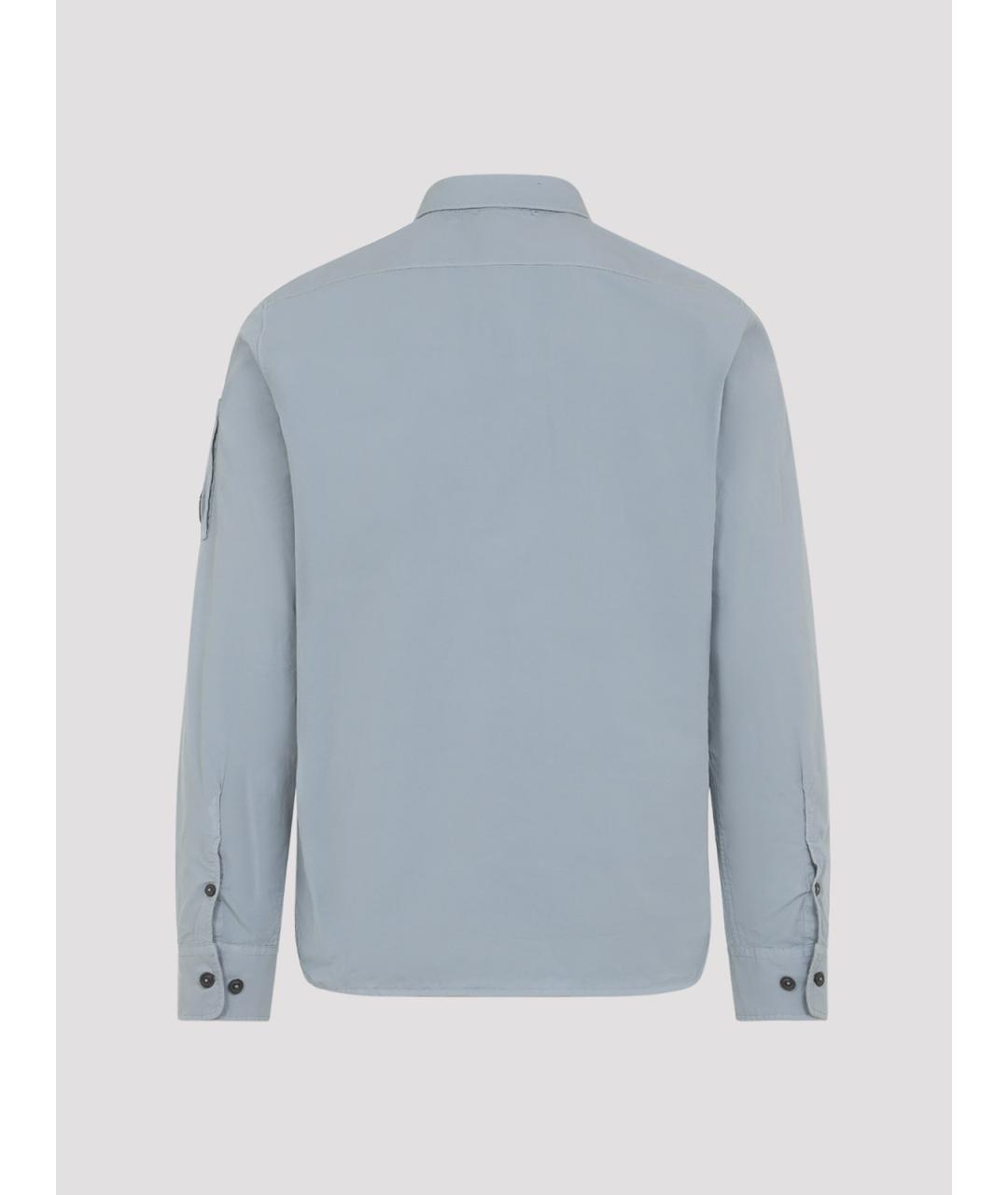 CP COMPANY Синяя хлопковая классическая рубашка, фото 2
