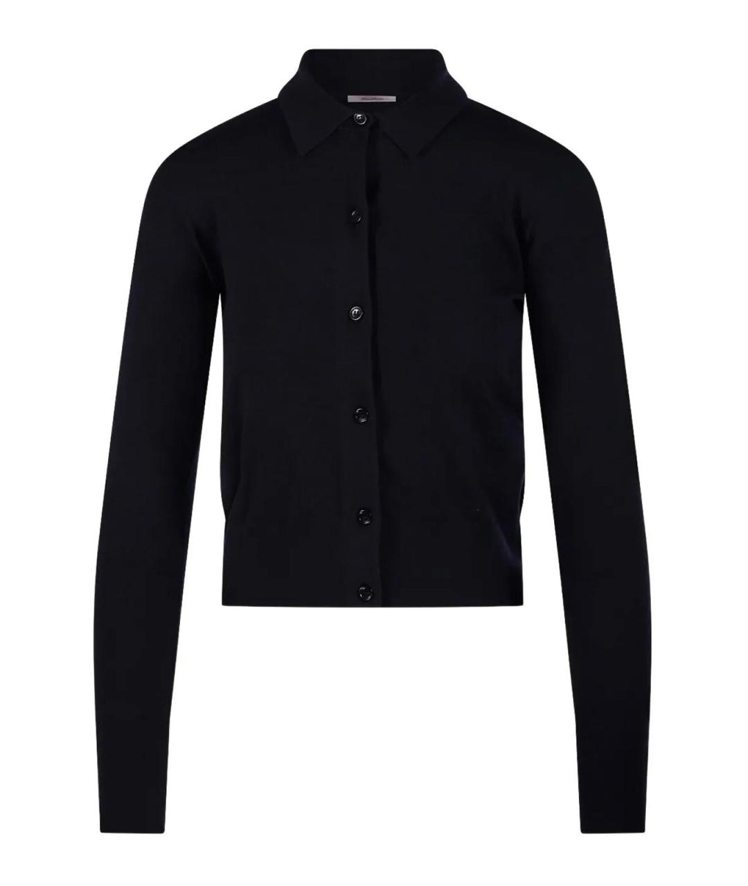 MAX MARA Синяя шерстяная футболка, фото 1