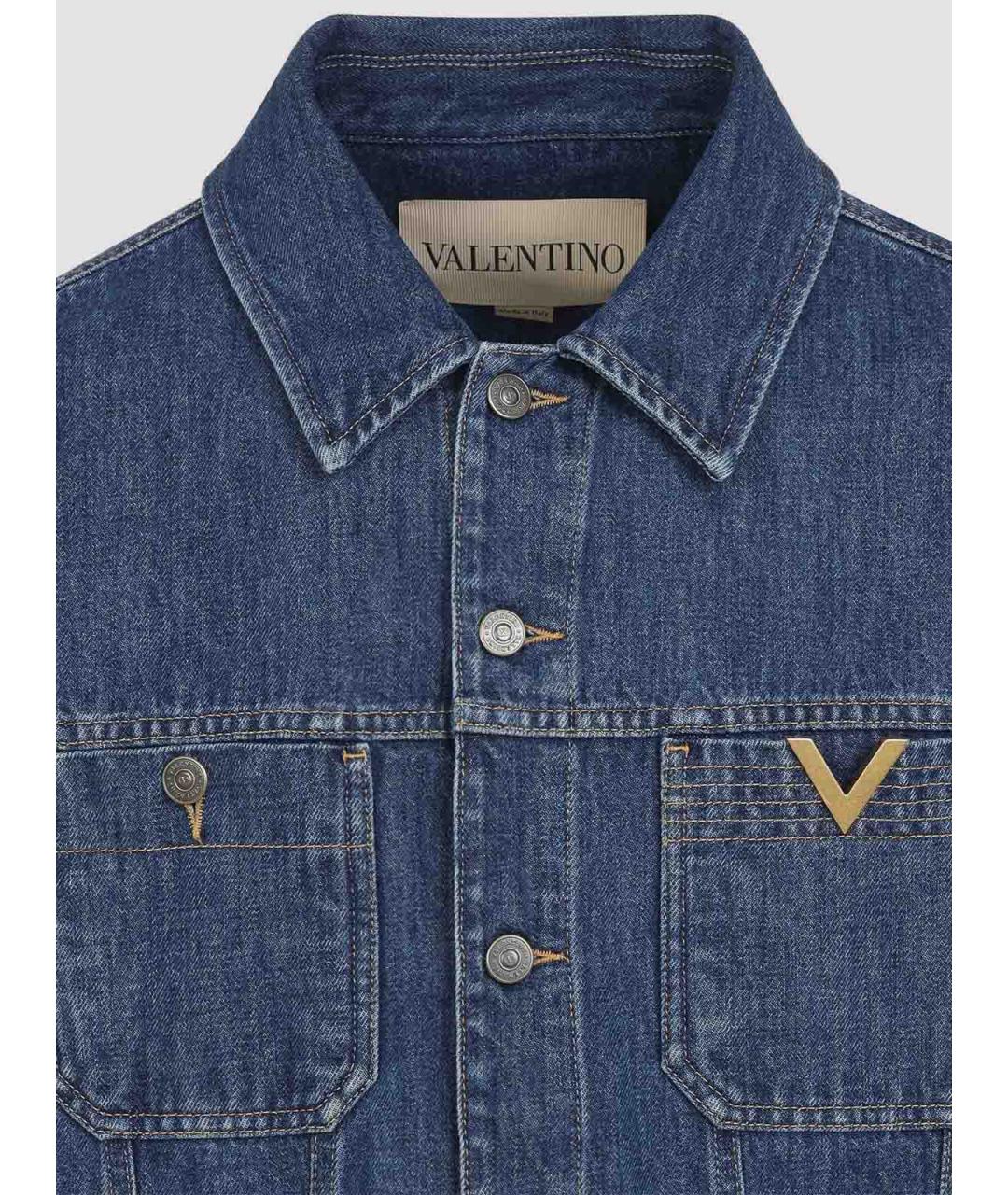 VALENTINO Синяя хлопковая куртка, фото 3