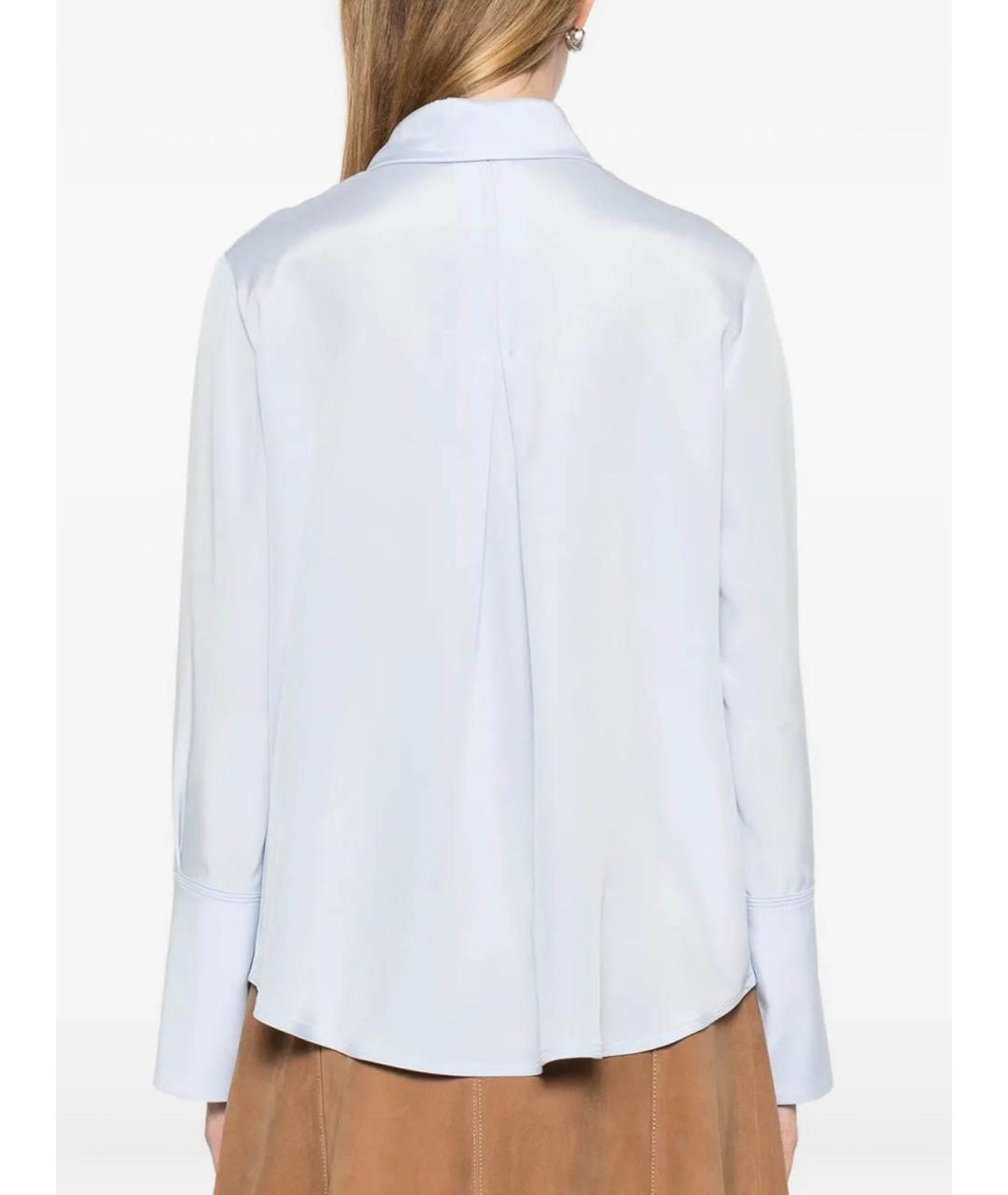MAX MARA Голубая шелковая рубашка, фото 4