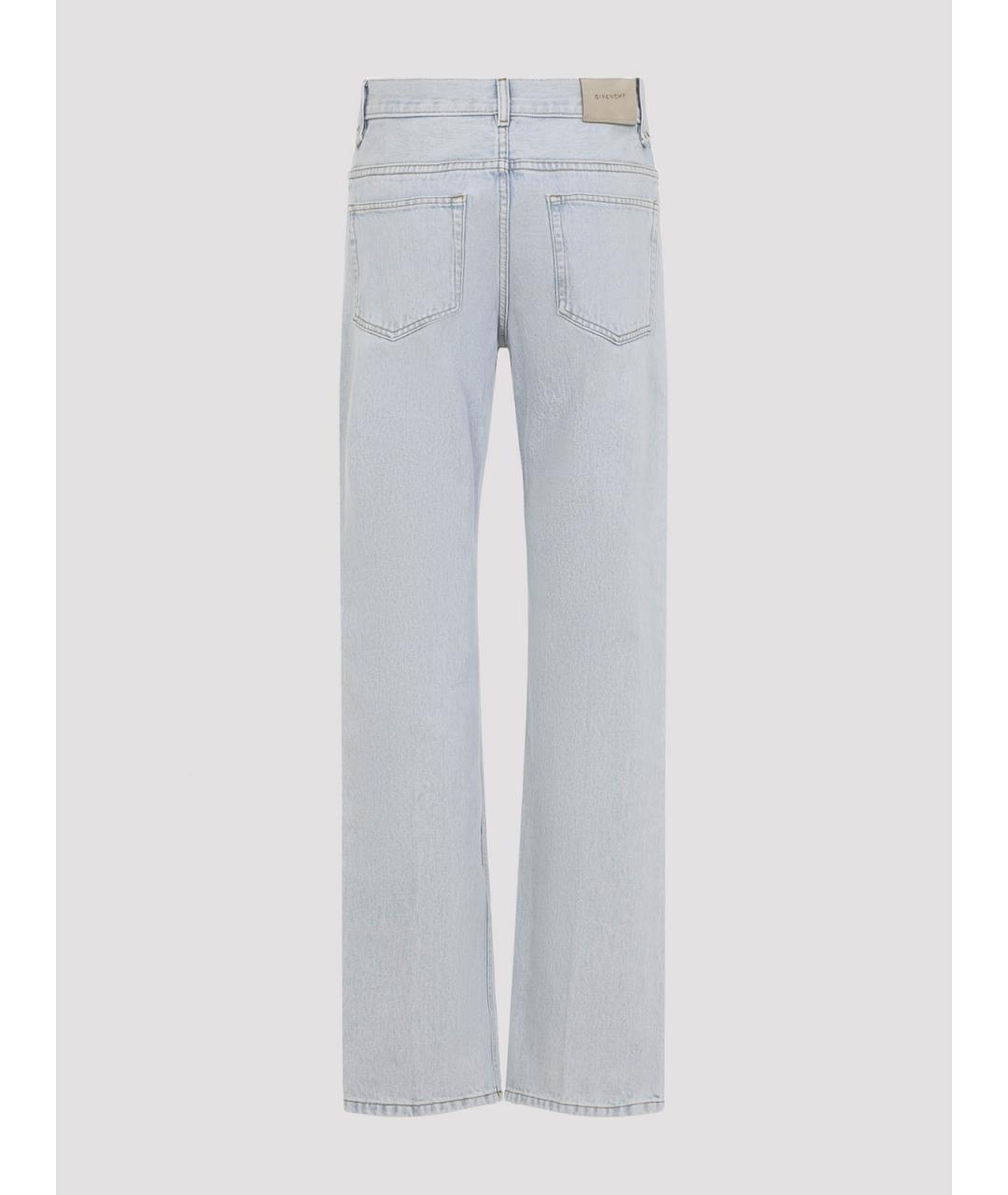 GIVENCHY Голубые хлопковые прямые джинсы, фото 2
