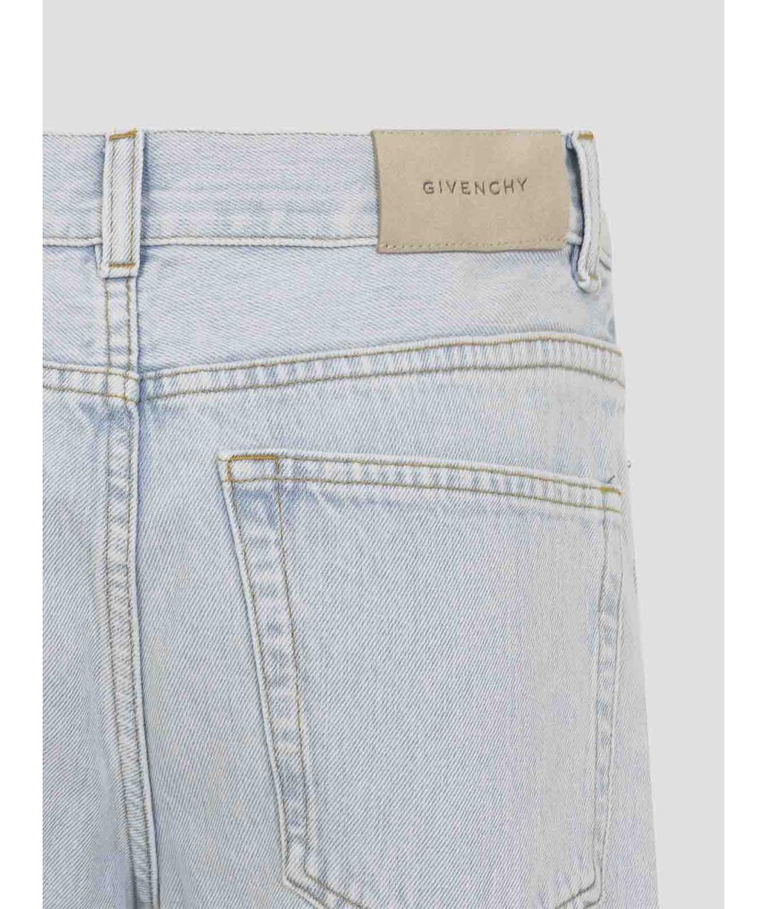 GIVENCHY Голубые хлопковые прямые джинсы, фото 3