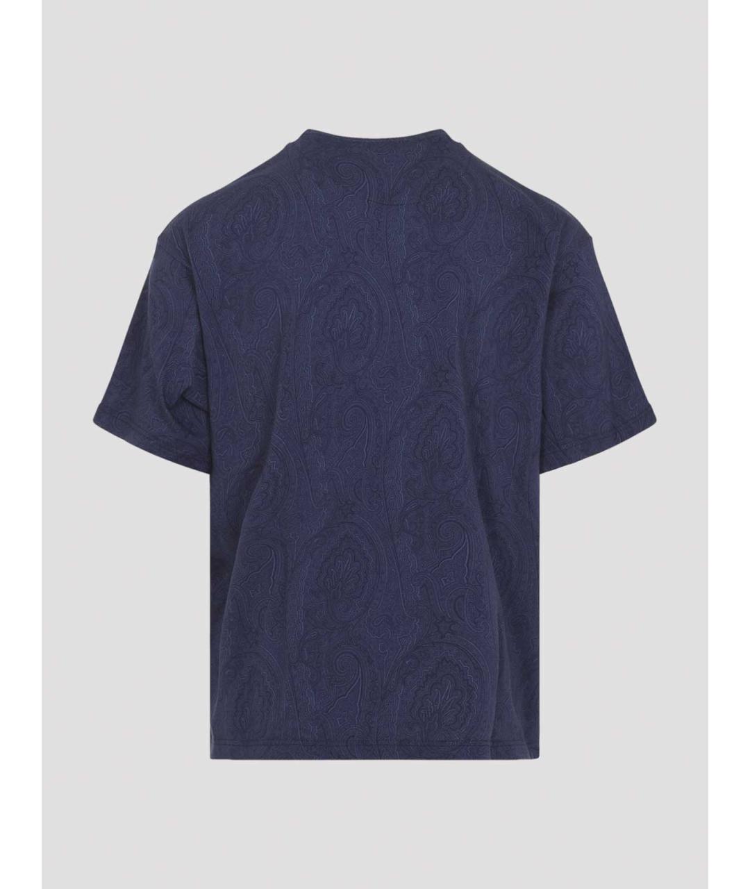 ETRO Синяя хлопковая футболка, фото 2