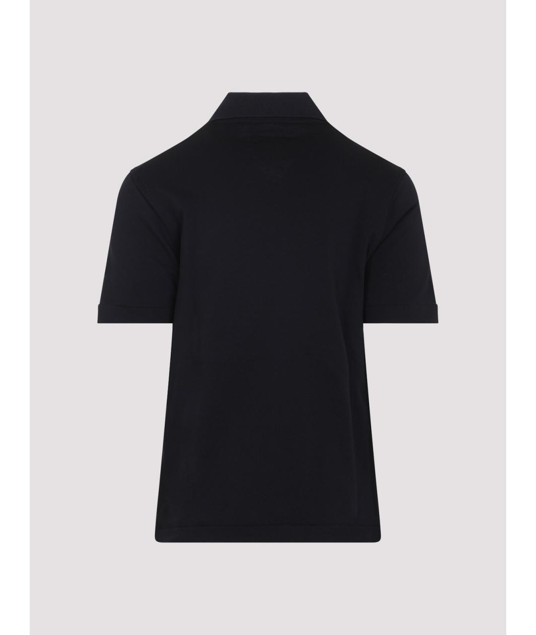 JIL SANDER Синее хлопковое поло с коротким рукавом, фото 2
