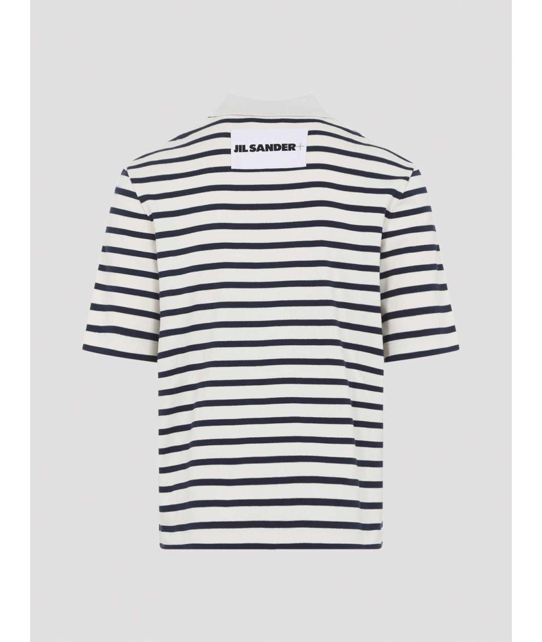 JIL SANDER Белое хлопковое поло с коротким рукавом, фото 2