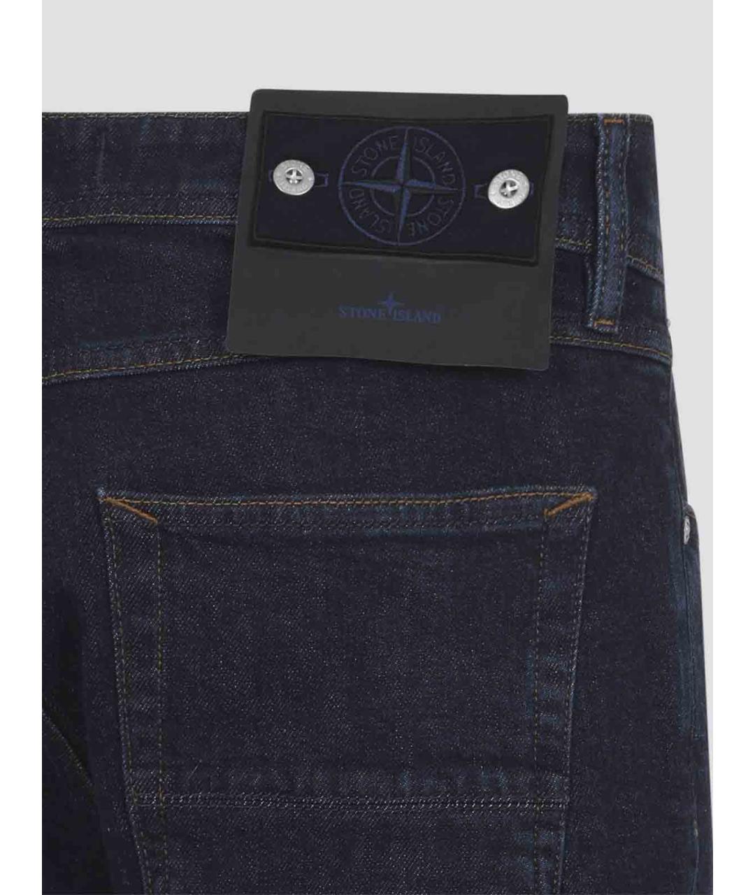 STONE ISLAND Синие хлопковые повседневные брюки, фото 3