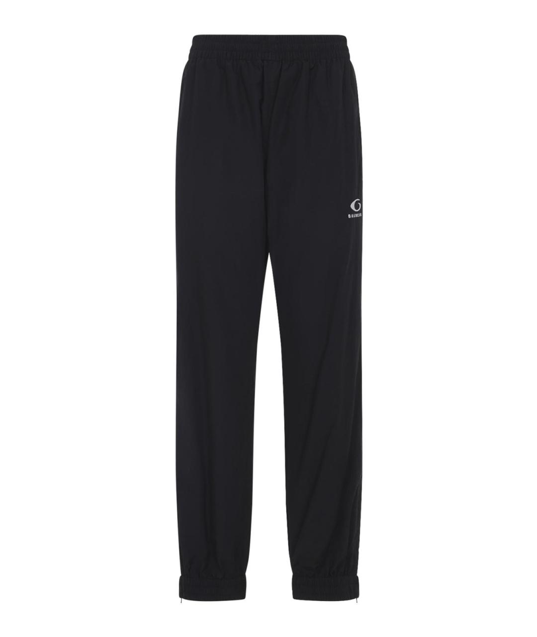 BALENCIAGA Черные хлопковые прямые брюки, фото 1