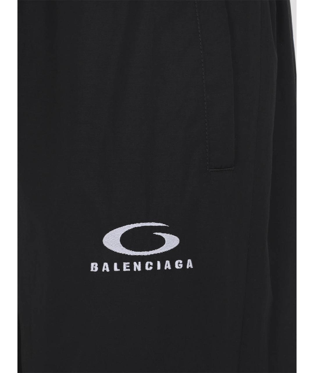 BALENCIAGA Черные хлопковые прямые брюки, фото 3