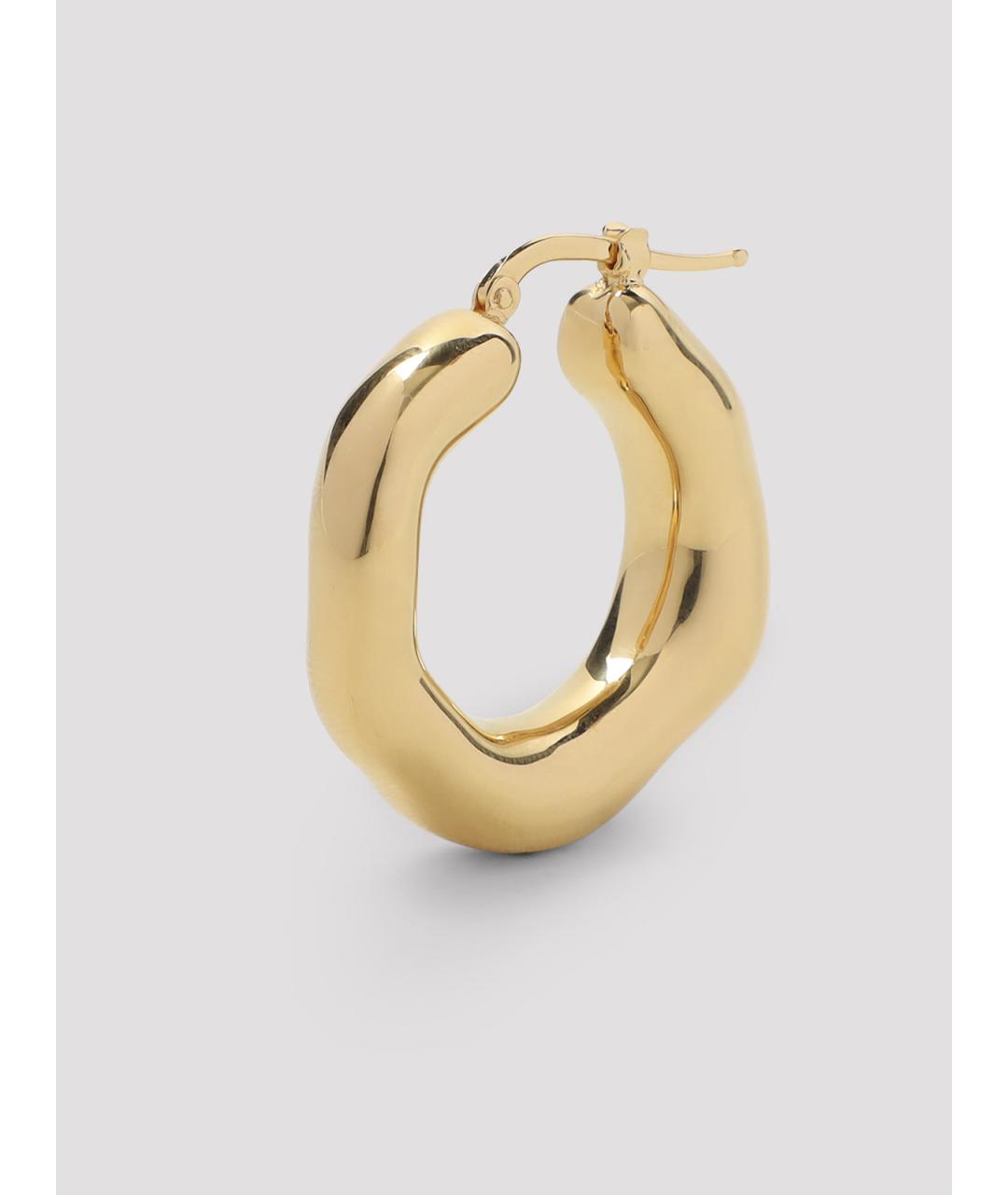 JIL SANDER Золотые металлические серьги, фото 3