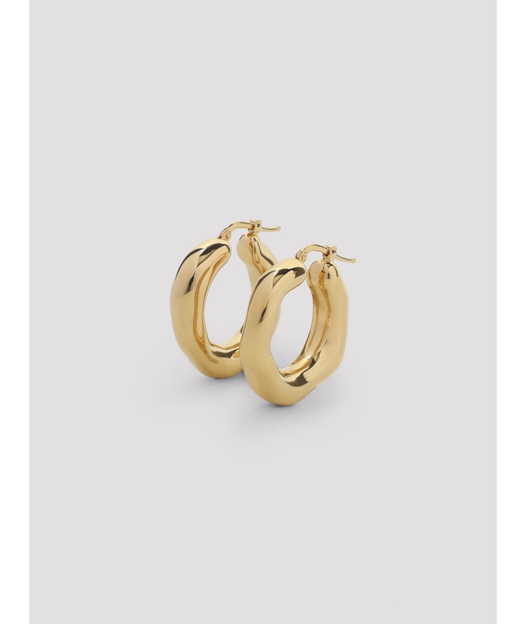 JIL SANDER Золотые металлические серьги, фото 2