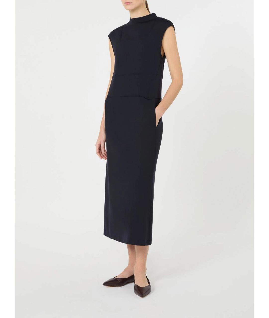 MAX MARA Черное полиамидовое повседневное платье, фото 2