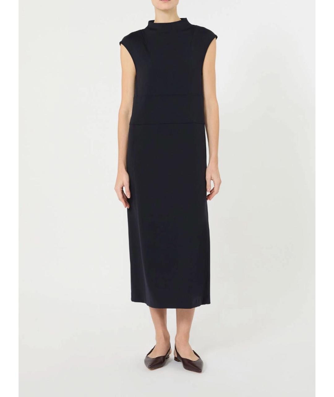 MAX MARA Черное полиамидовое повседневное платье, фото 3