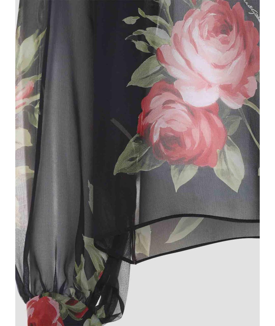 DOLCE&GABBANA Черная шелковая блузы, фото 3